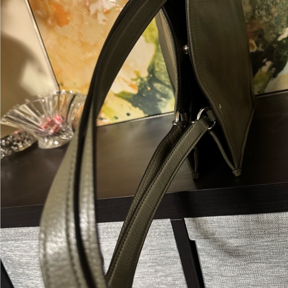 Coach Olive Green Leather Tote - Picture 6 of 9